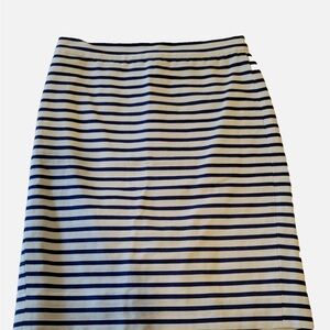 J. Crew Blue and White Striped Pencil Skirt size 0
